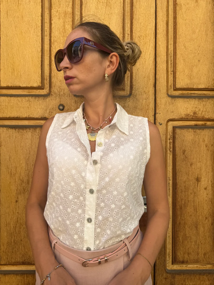 CAMICIA FIORELLINI DI PIZZO - immagine 2