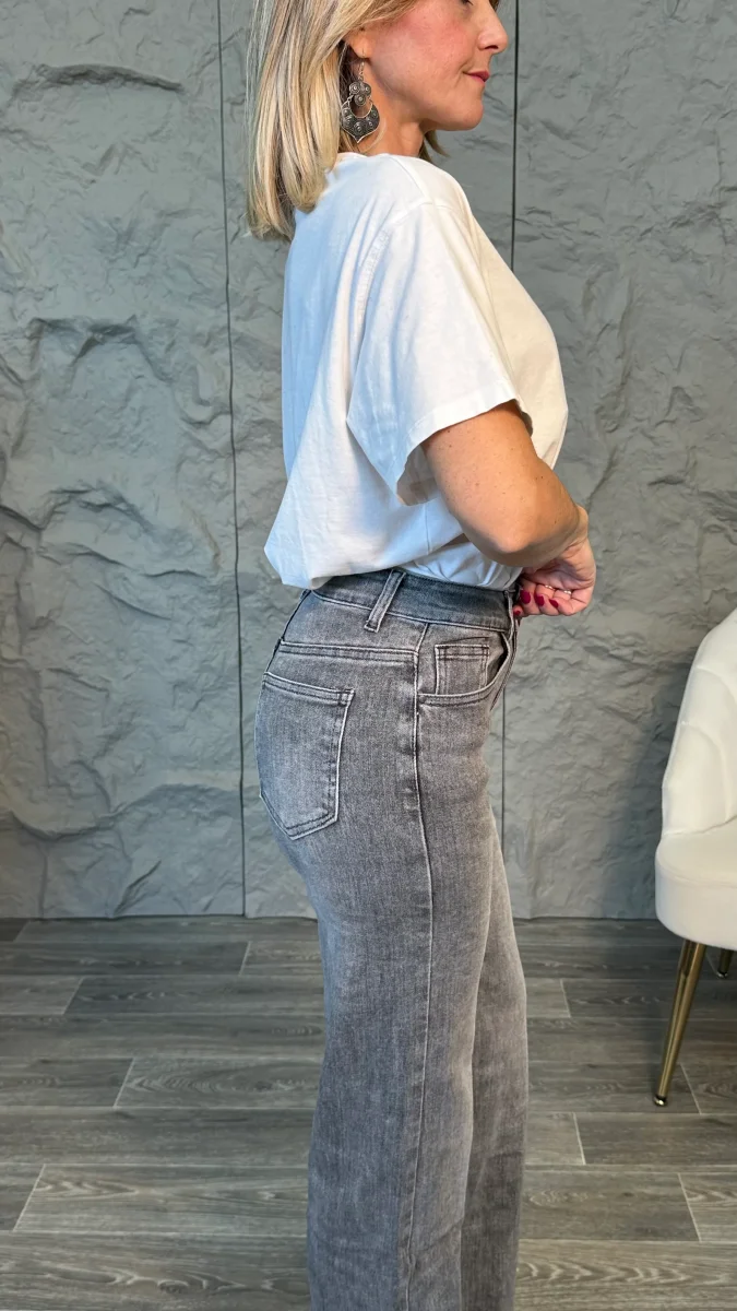 Jeans Wide leg grigio - immagine 5