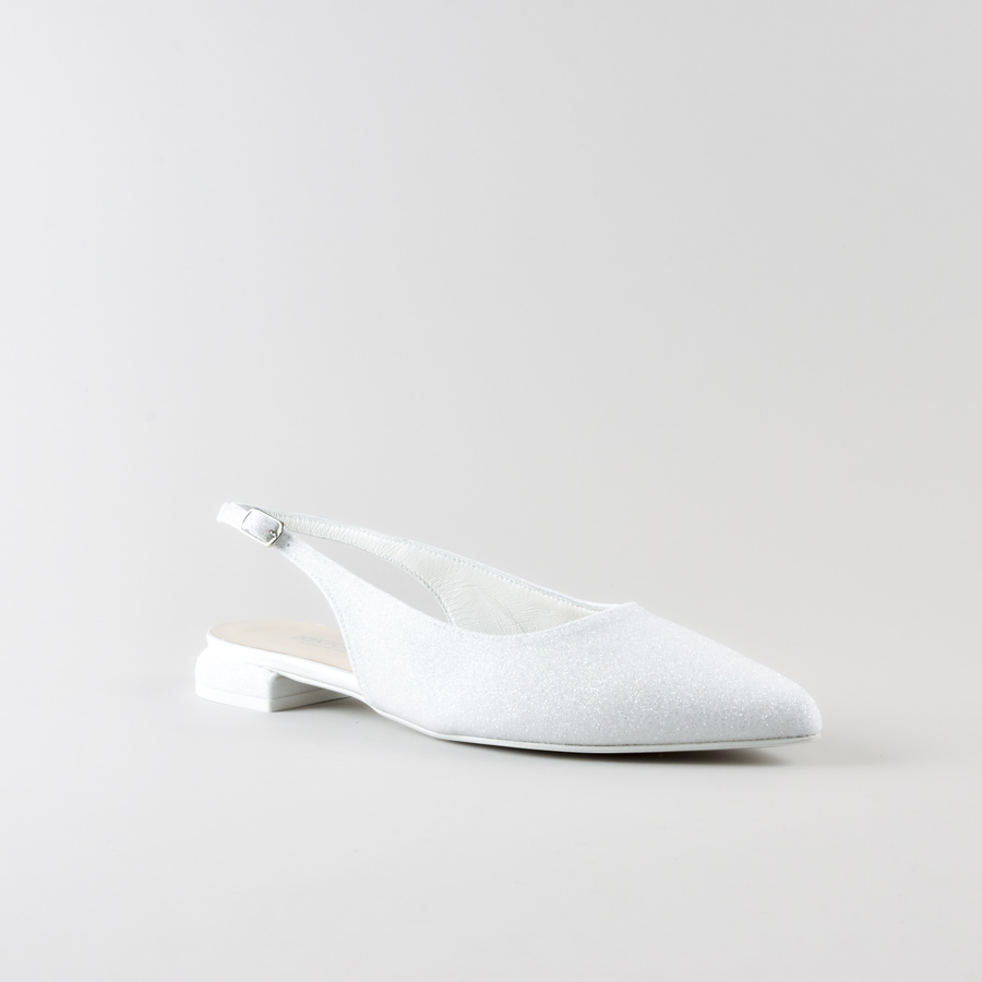 Slingback Megan 15mm in Glitter Bianco - immagine 3