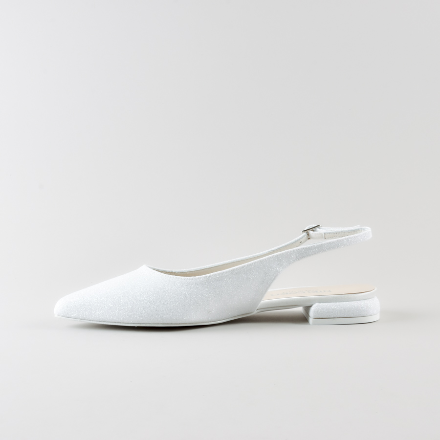 Slingback Megan 15mm in Glitter Bianco - immagine 6