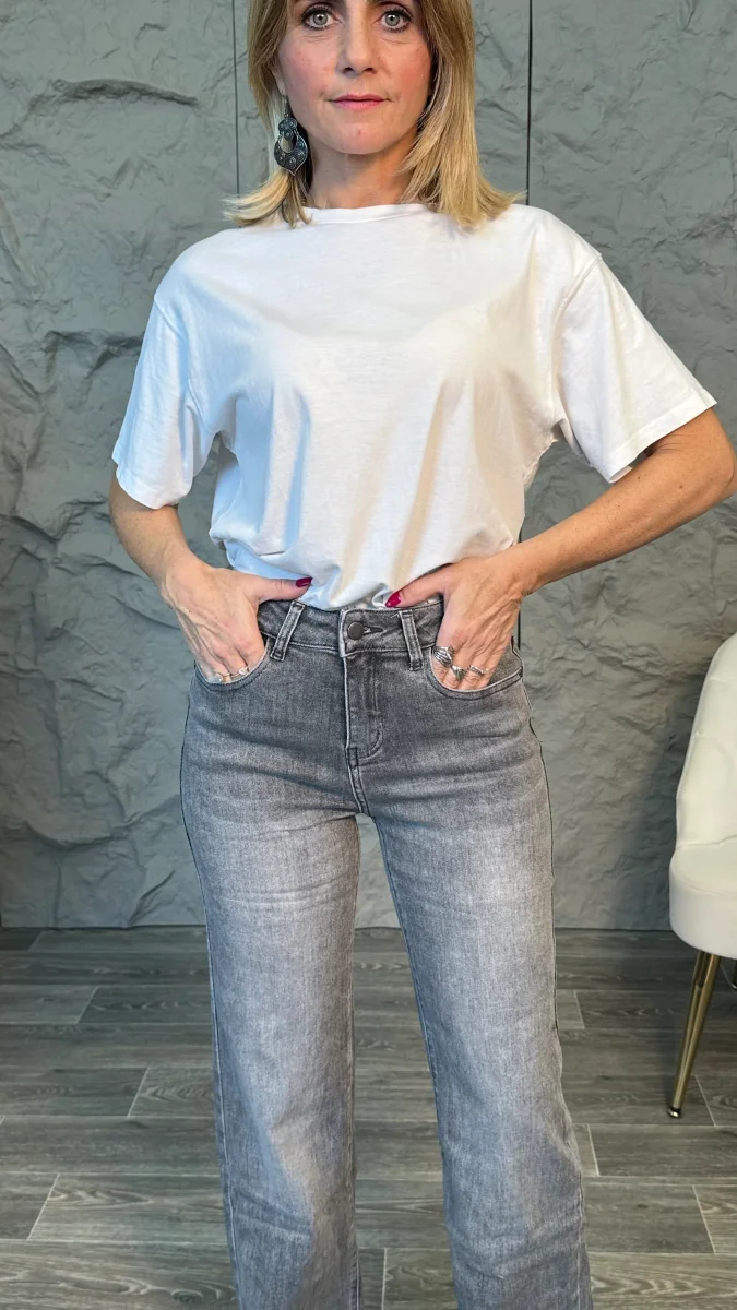 Jeans Wide leg grigio - immagine 4