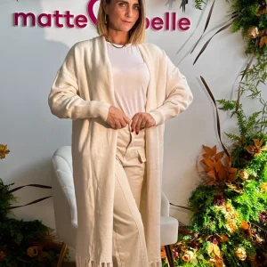 Cardigan Lungo con frange