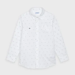 Camicia manica lunga microfantasia bambino mayoral 4140 39