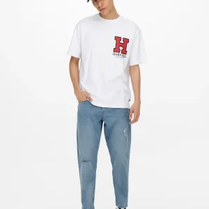 CROPPED LIGHT JEANS CON STRAPPI