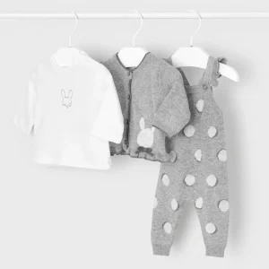 Completo salopette tricot neonata ECOFRIENDS mayoral Art. 12-02634-029