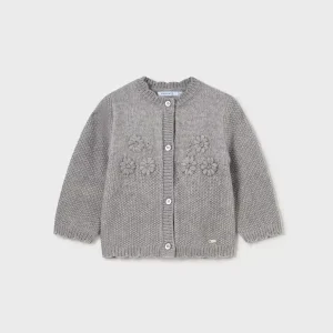 Cardigan tricot fibre riciclate neonata mayoral art. 13-02314-052