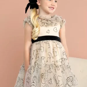 Abito Tulle Cuori Bambina Abel & lula art. 13-05540-008