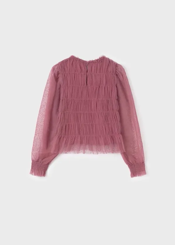 Blusa tulle ragazza mayoral art. 13-07176-092 - immagine 3
