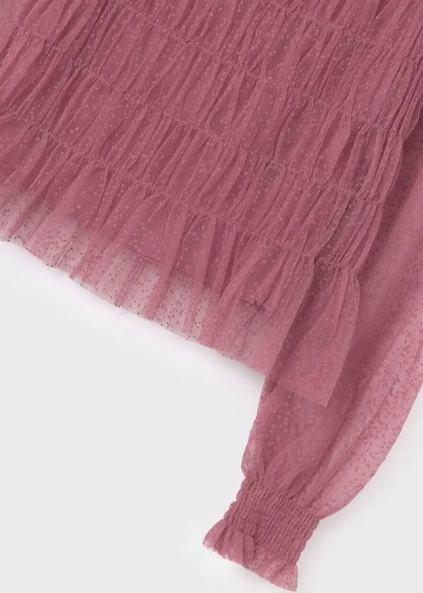Blusa tulle ragazza mayoral art. 13-07176-092 - immagine 4