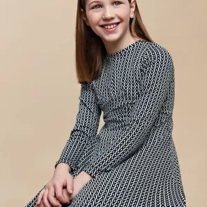 Vestito pied de poule jacuqard ragazza mayoral art. 13-07966-015