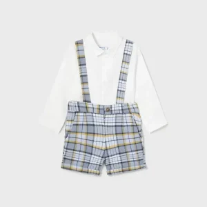 Completo elegante camicia e bermuda neonato mayoral art. 14-02251-032