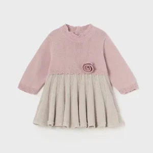 Vestito maglia plissettato neonata mayoral art. 14-02889-033