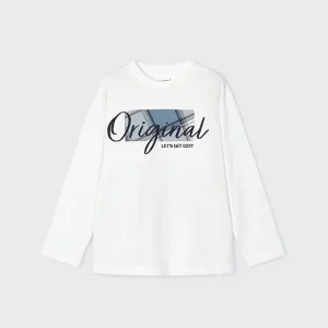 Maglietta applicazione tessuto bambino mayoral art. 14-04046-055