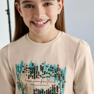 Maglietta lustrini ragazza mayoral art. 14-07003-067