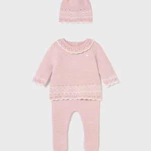 Completo 3 pezzi tricot neonata mayoral art. 15-02556-064
