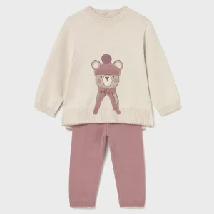 Completo pantalone e maglione neonata mayoral art. 15-02595-079