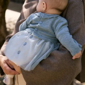 Vestito in maglia e tulle neonata mayoral art. 15-02815-028