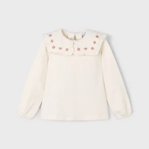 Blusa collo con volant bambina mayoral art. 15-04134-031