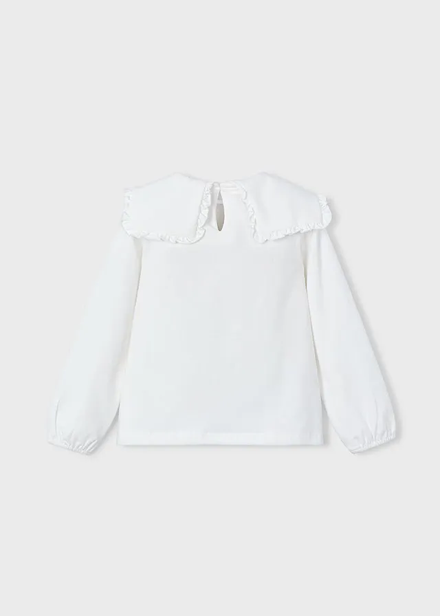 Blusa collo con volant bambina mayoral art. 15-04134-033 - immagine 3