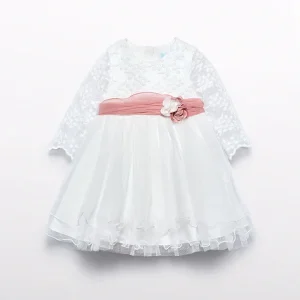 Abito tulle fusciacca contrasto neonata Abel & lula art. 15-05502-001