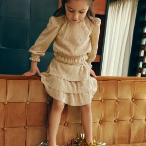 Completo gonna plissettata bambina Abel & Lula art. 15-05541-050