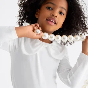 Maglietta chiffon fiocco bambina Abel & Lula art. 15-05610-006