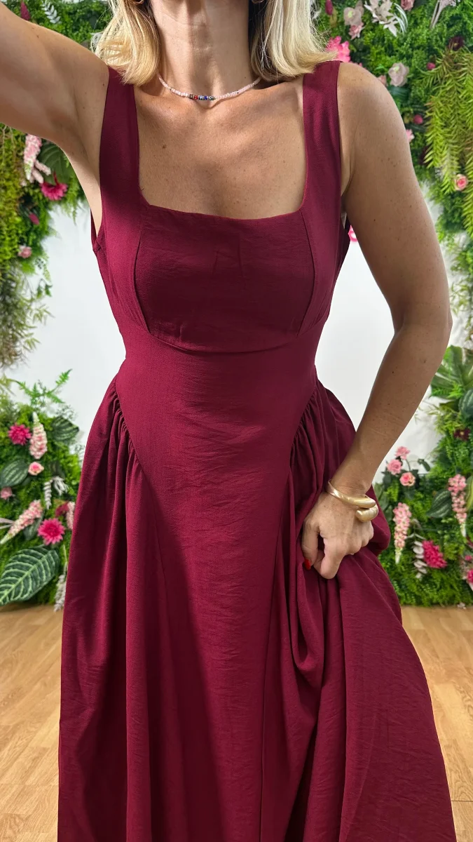 Abito Priscilla bordeaux - immagine 2