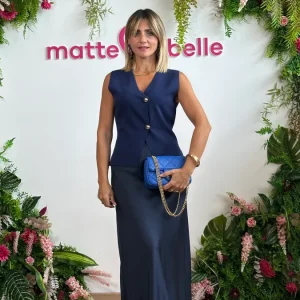 Gonna longuette blu navy