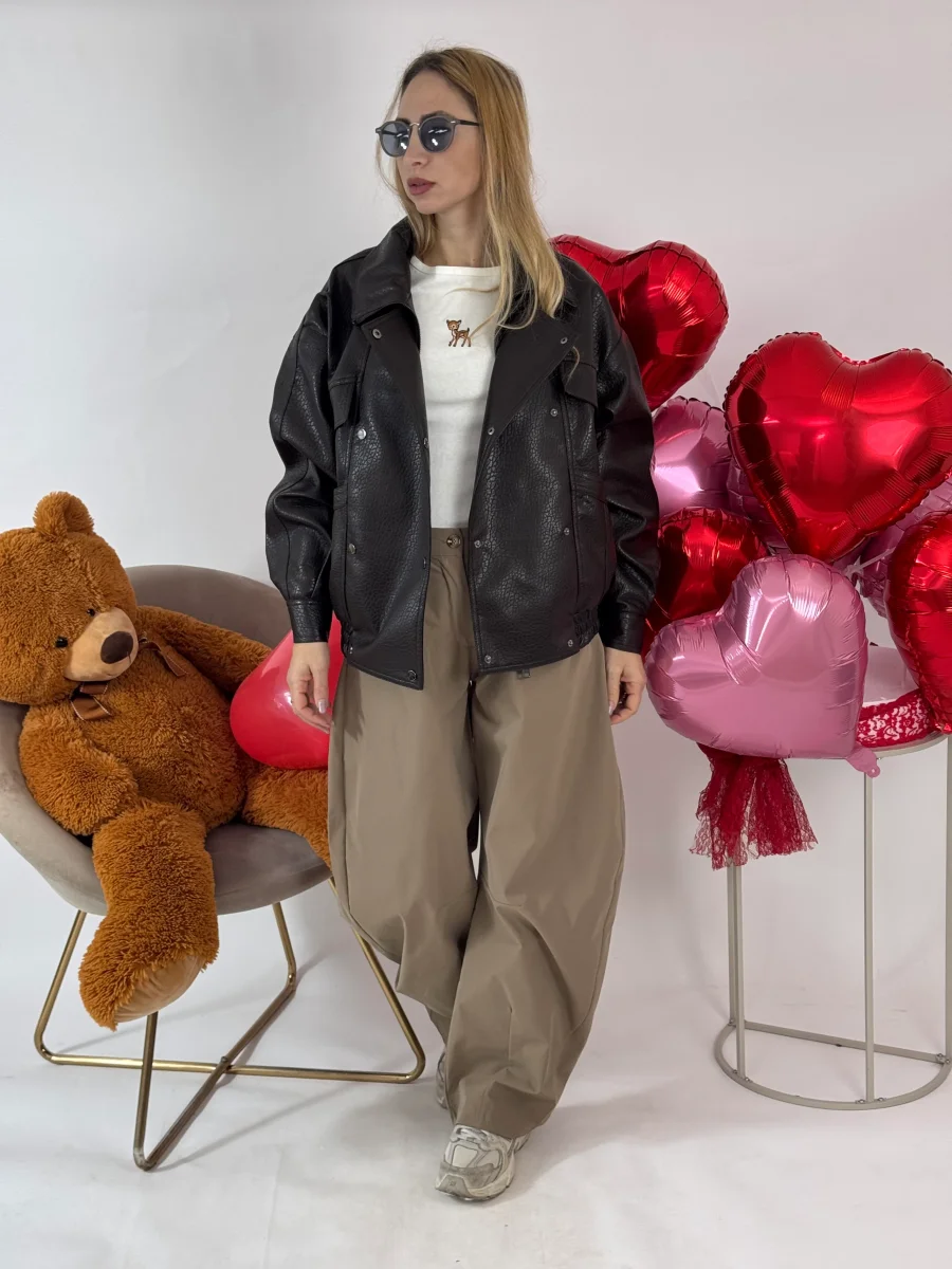 BOMBER ECOPELLE CHOCO KATE - immagine 4