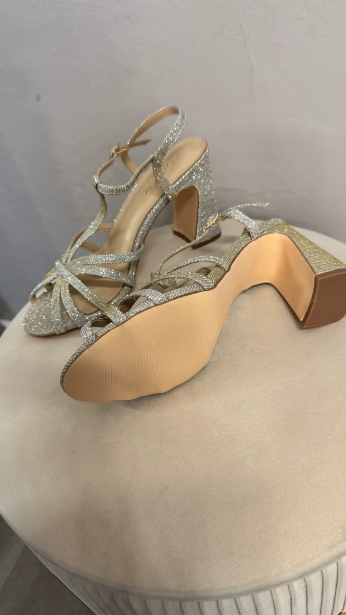 Celine Lurex Champagne pelle - immagine 5