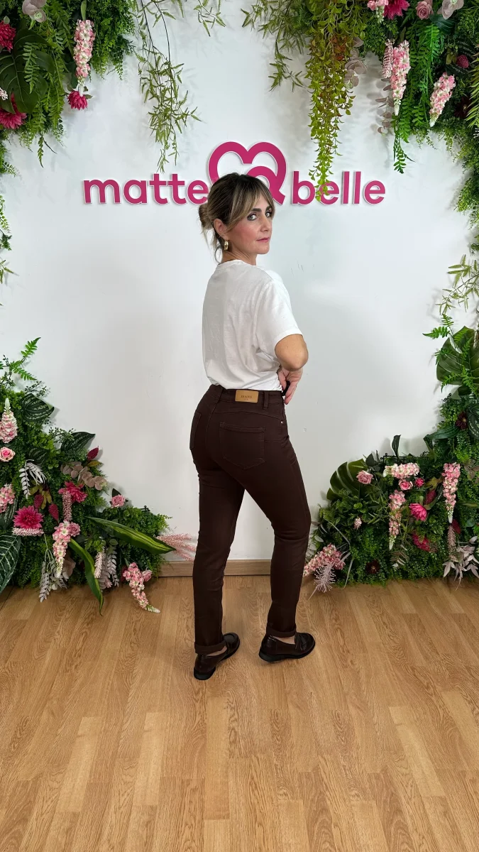 Jeans Skinny push up marrone - immagine 6