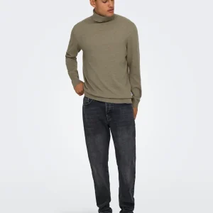 ONLY & SONS MAGLIONE DOLCEVITA - Col. Tortora desert