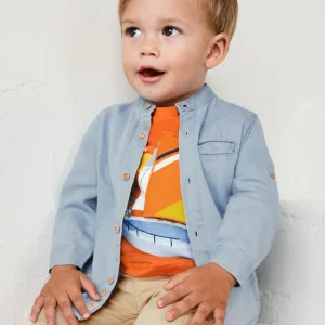 Camicia denim colletto alla coreana neonato mayoral Art. 22-01118-072