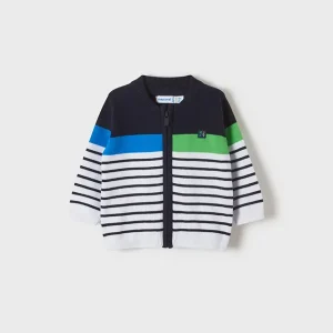 Giacca in maglia righe neonato mayoral Art. 22-01357-091