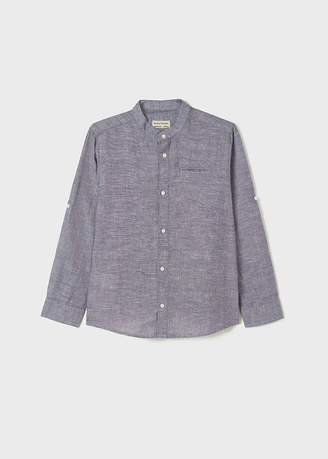 Camicia manica lunga colletto alla coreana ragazzo nukutavake Art. 22-06114-037 - immagine 3