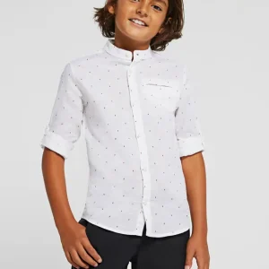 Camicia manica lunga colletto alla coreana ragazzo nukutavake Art. 22-06114-039