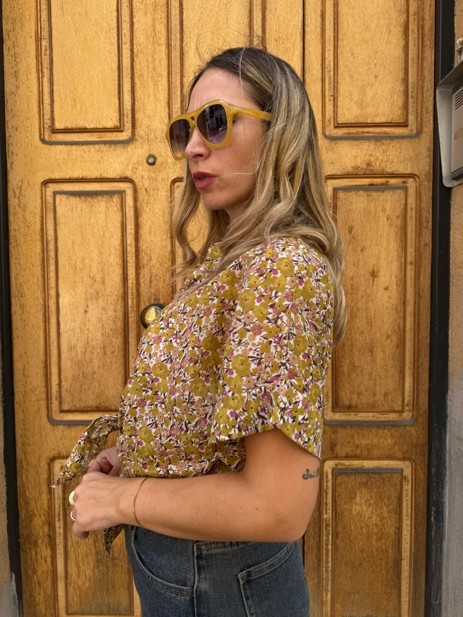 CAMICIA FIORELLINI LIME - immagine 5