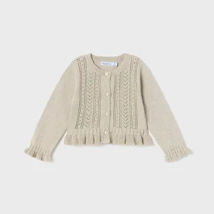 Cardigan tricot cotone sostenibile neonata mayoral Art. 23-01366-055
