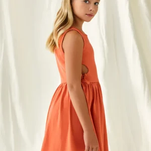 Vestito cut out canalé ragazza mayoral art. 24-06965-059