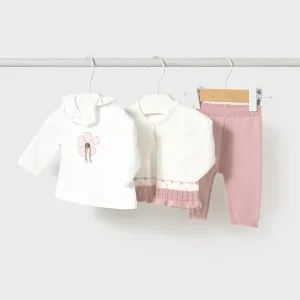 Completo 3 pezzi tricot neonata mayoral art. 25-01589-028
