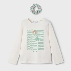 Maglietta manica lunga con elastico bambina mayoral art. 25-03016-046