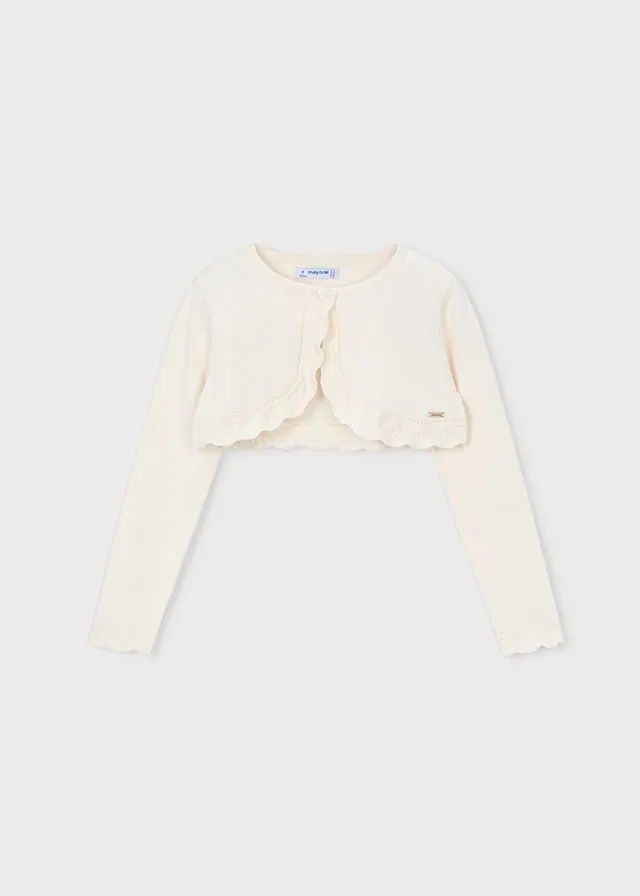 Cardigan tricot basic bambina mayoral art. 26-00320-077 - immagine 2