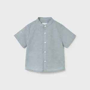 Camicia in lino con collo alla coreana neonato mayoral art. 26-01111-019