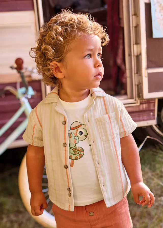 Camicia bambula neonato mayoral art. 26-01113-025 - immagine 2