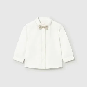 Camicia manica lunga con papillon neonato mayoral art. 26-01115-072