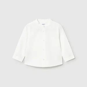 Camicia manica lunga in lino e collo alla coreana neonato mayoral art. 26-01116-035