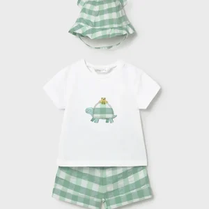 Completo 3 pezzi con cappello con orecchie neonato mayoral art. 26-01276-039