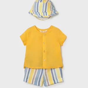 Completo 3 pezzi con cappello neonato mayoral art. 26-01283-048