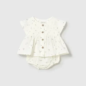 Completo copripannolino e blusa neonata mayoral art. 26-01286-048