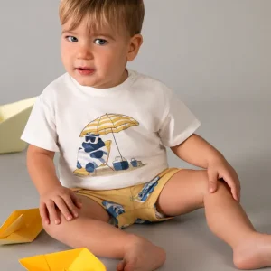 Completo costume e maglietta protezione solare neonato mayoral art. 26-01661-076